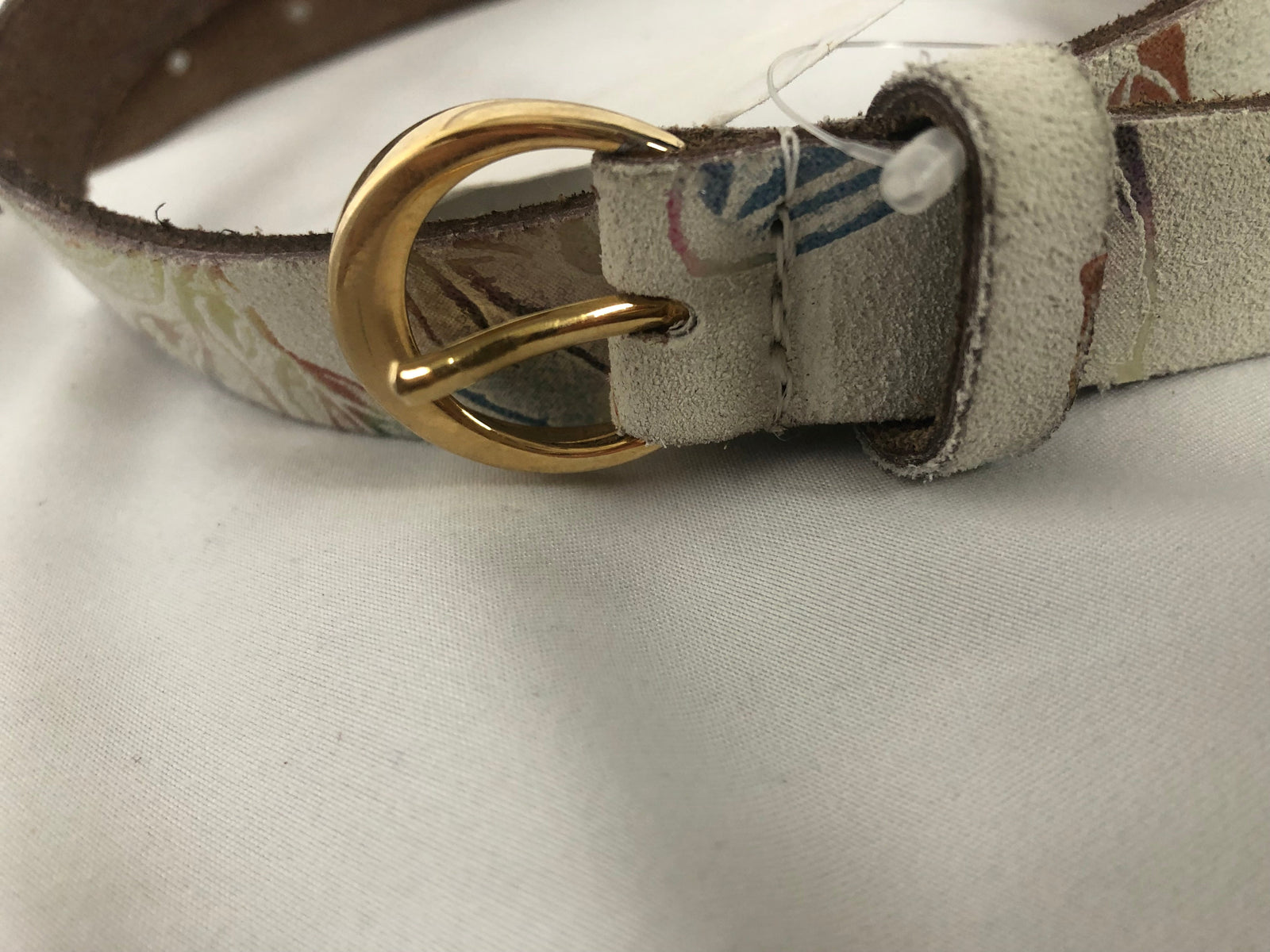 Ceinture cuir motifs feuilles Yolète