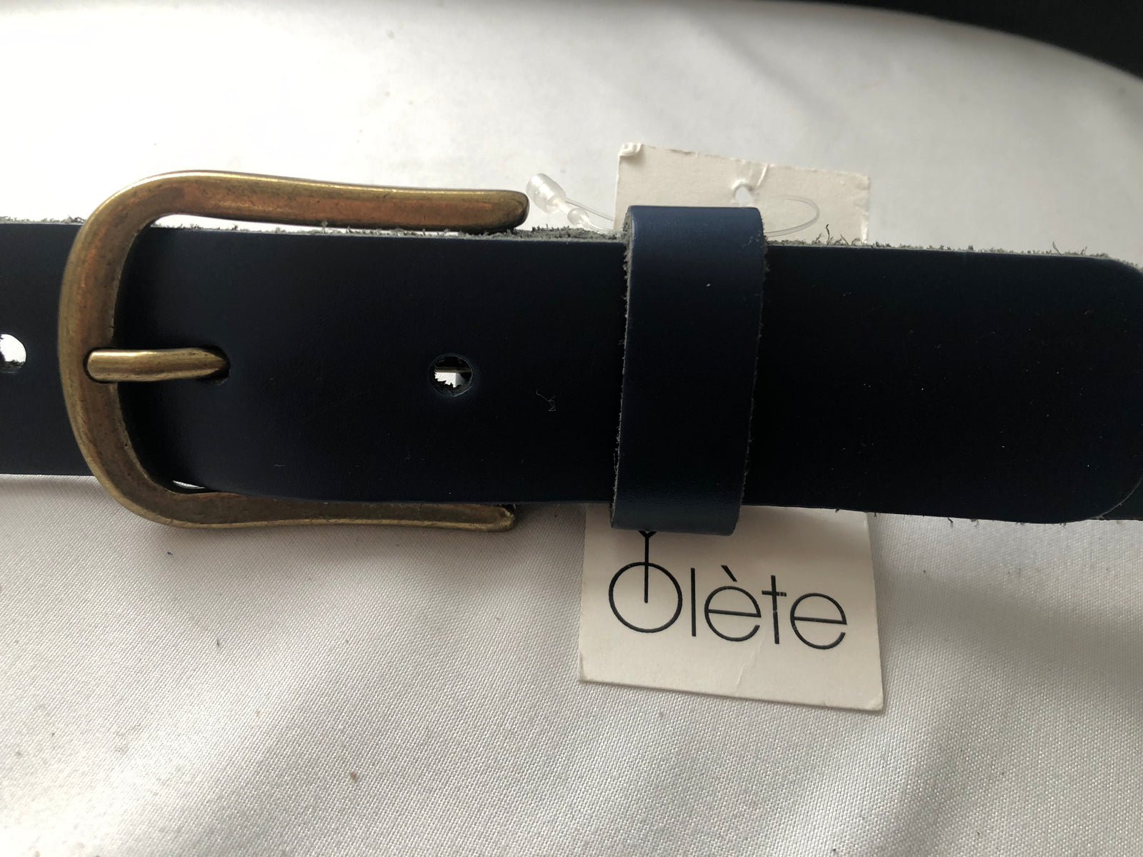 Ceinture femme cuir bleu Yolète Taille XS