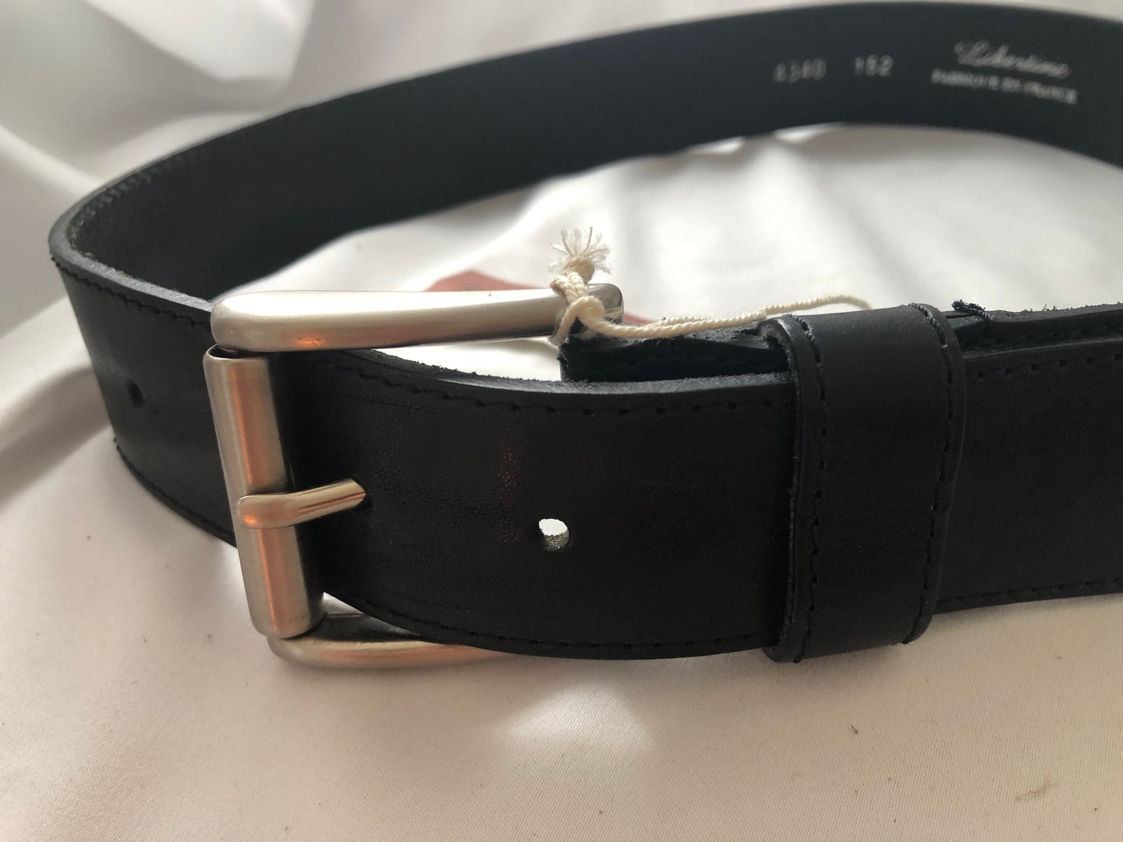 Ceinture cuir noir atelier Bower Taille XXS