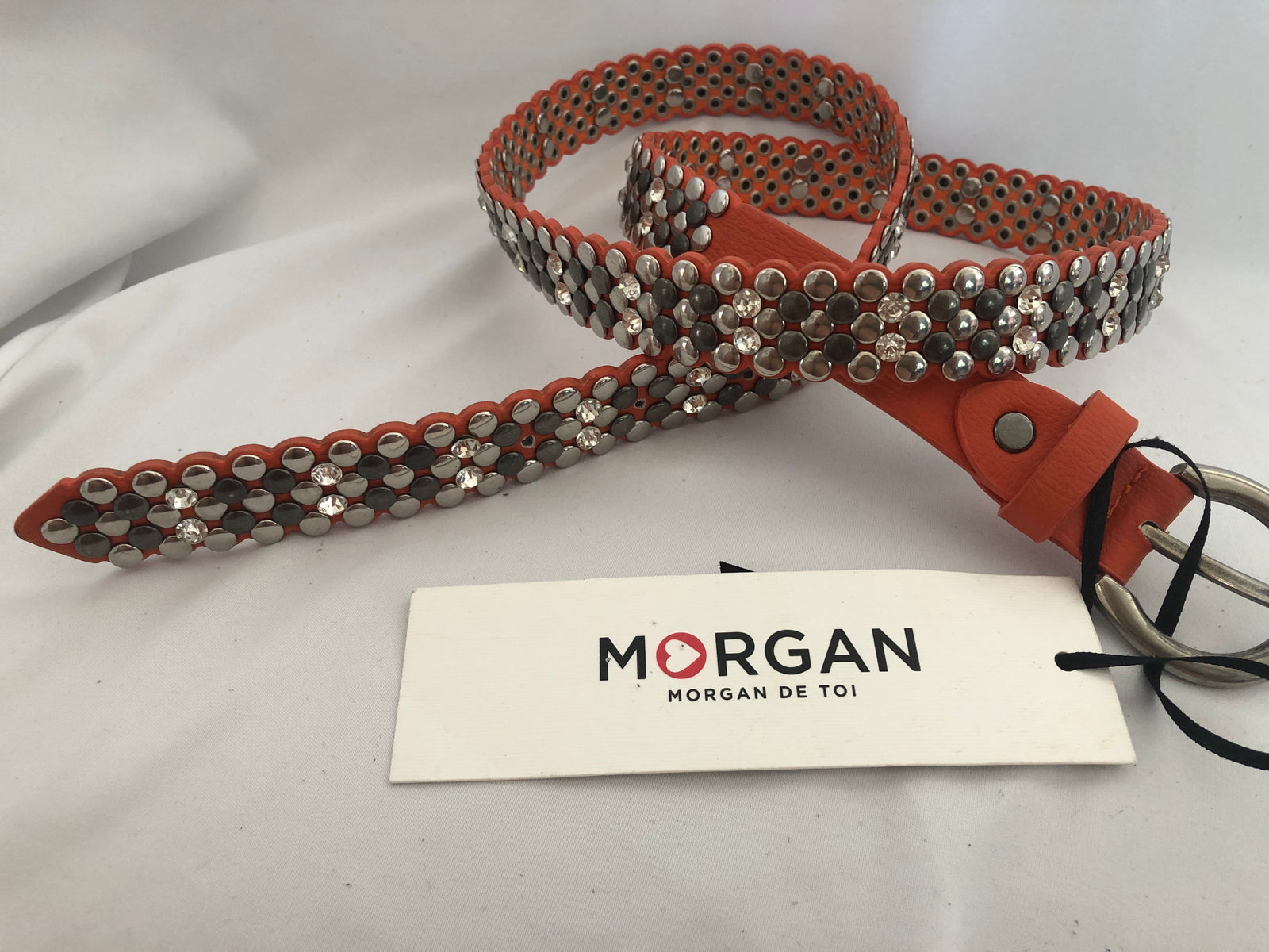 Ceinture cuir synthétique et métal femme Morgan taille L