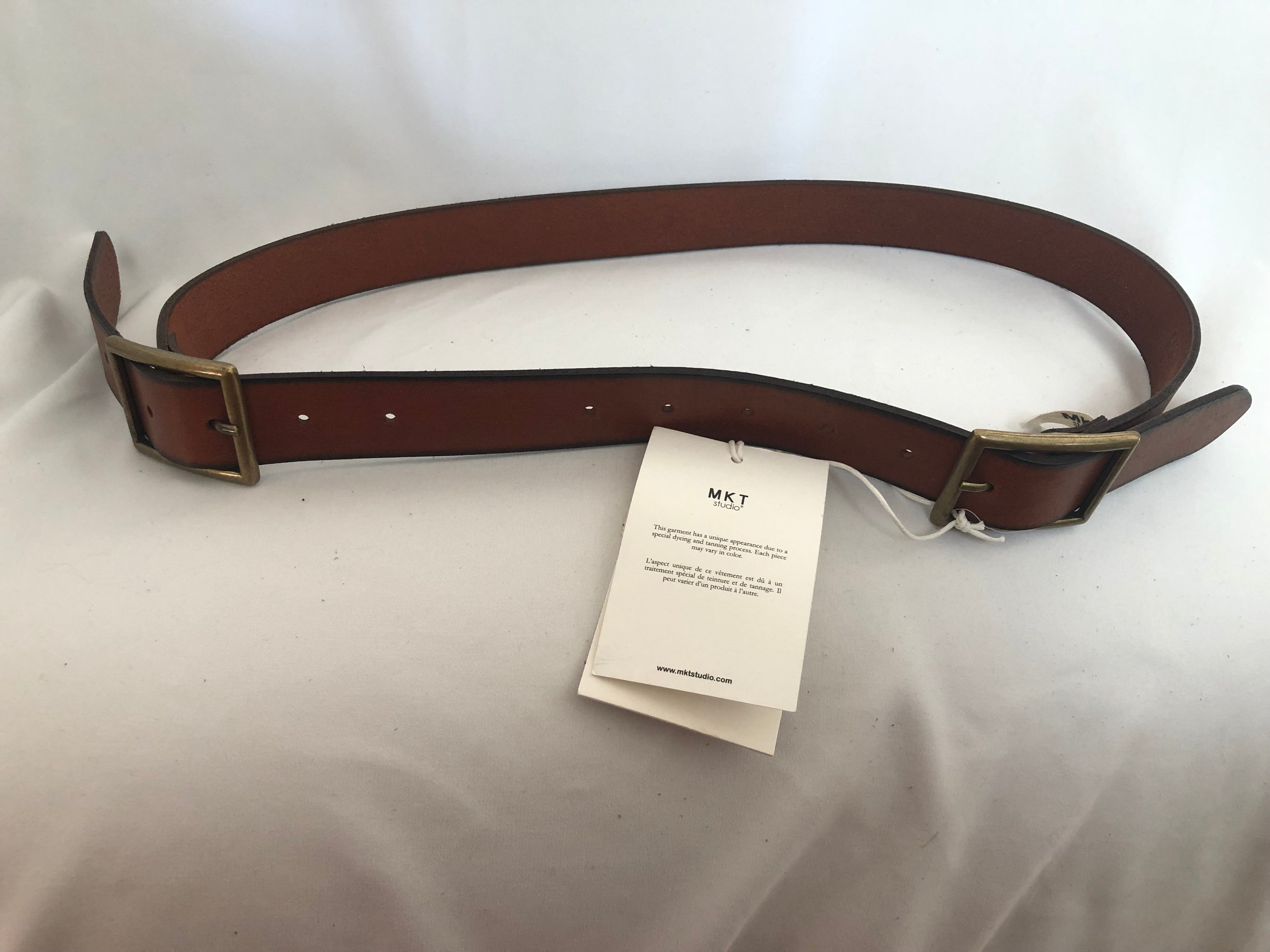 Ceinture cuir marron de la marque MKT Studio