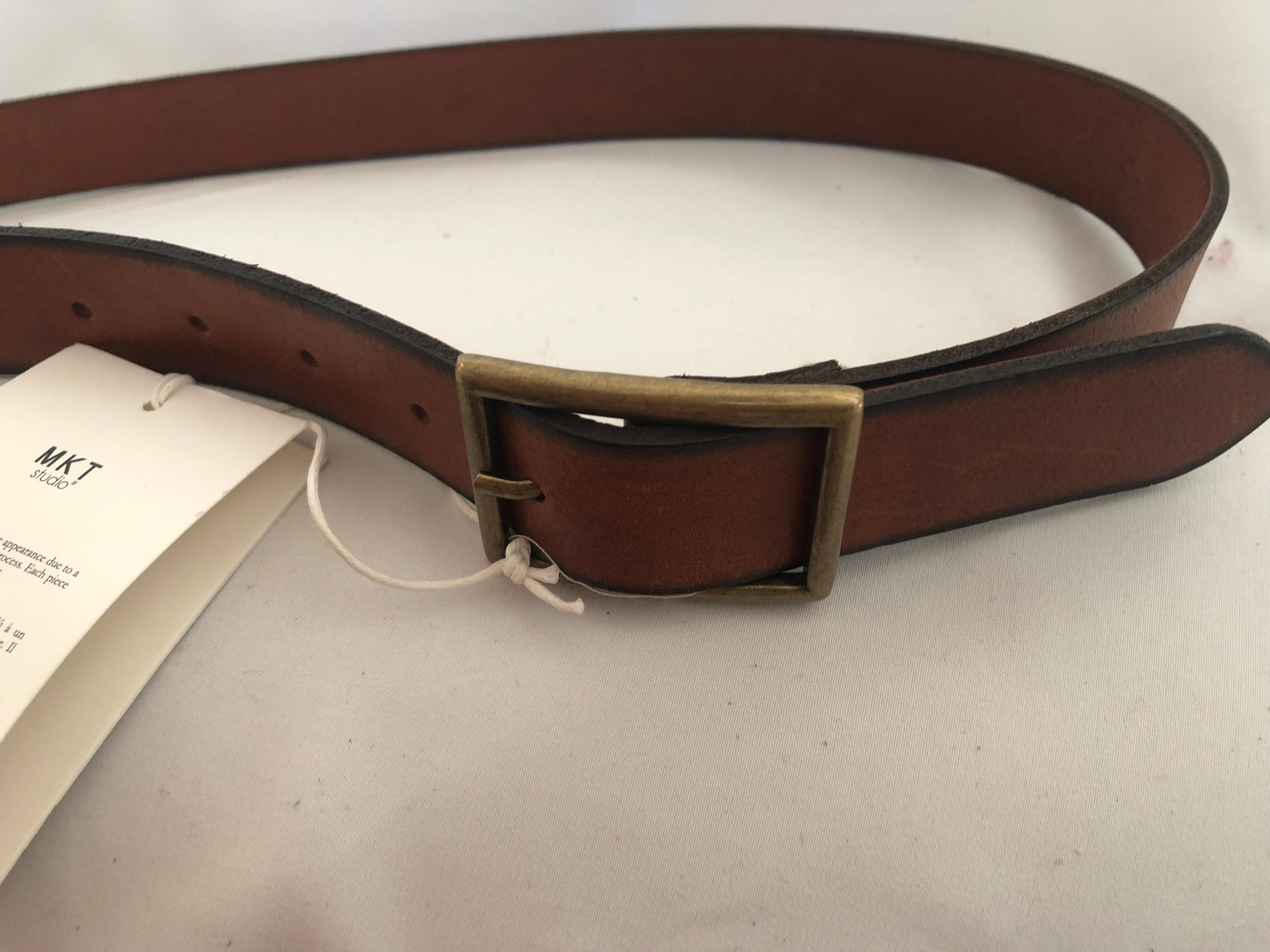 Ceinture cuir marron de la marque MKT Studio