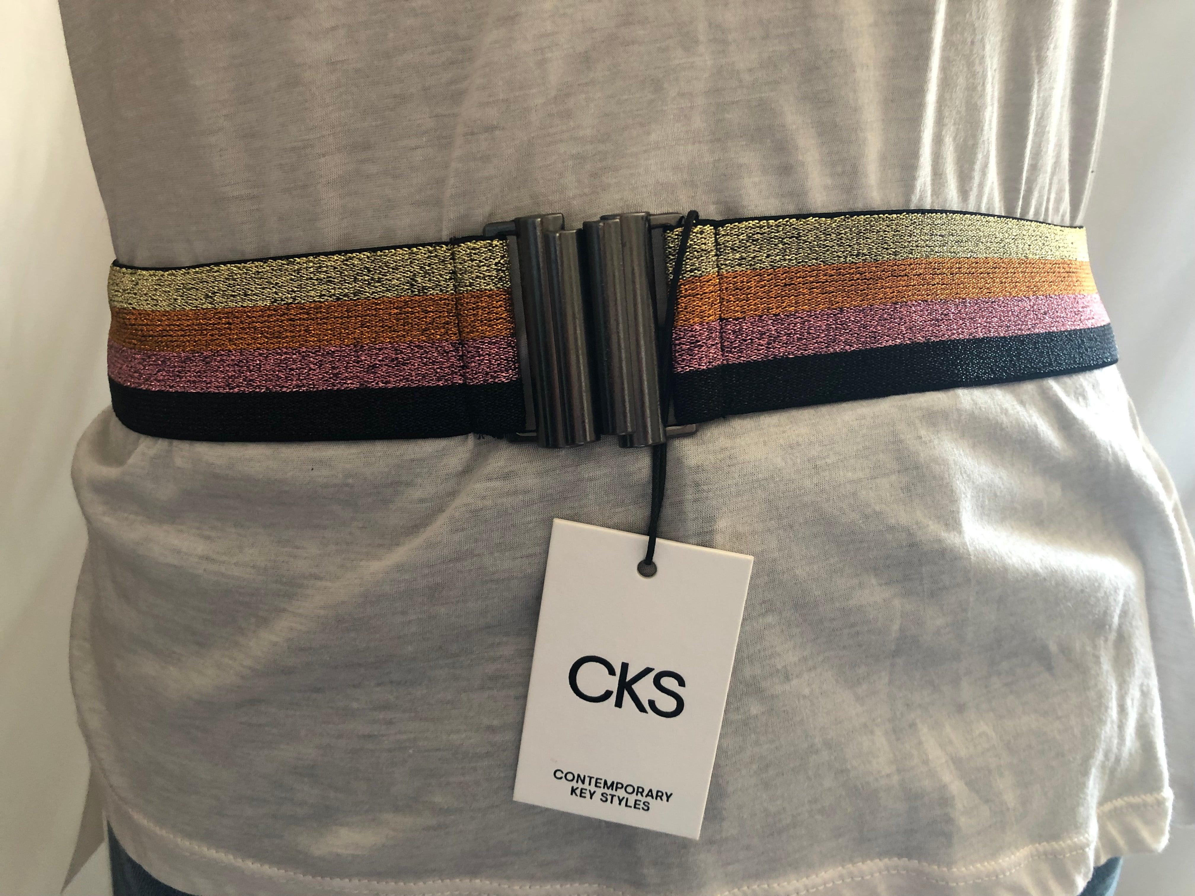 Ceinture élastique multicolore femme CKS Taille Unique