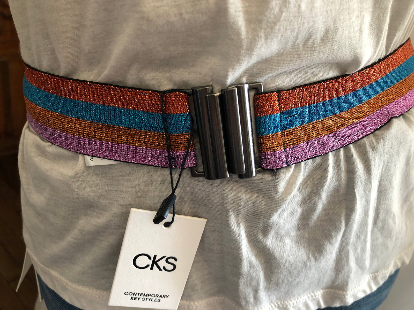 Ceinture pour femme élastique multicore CKS Taille Unique