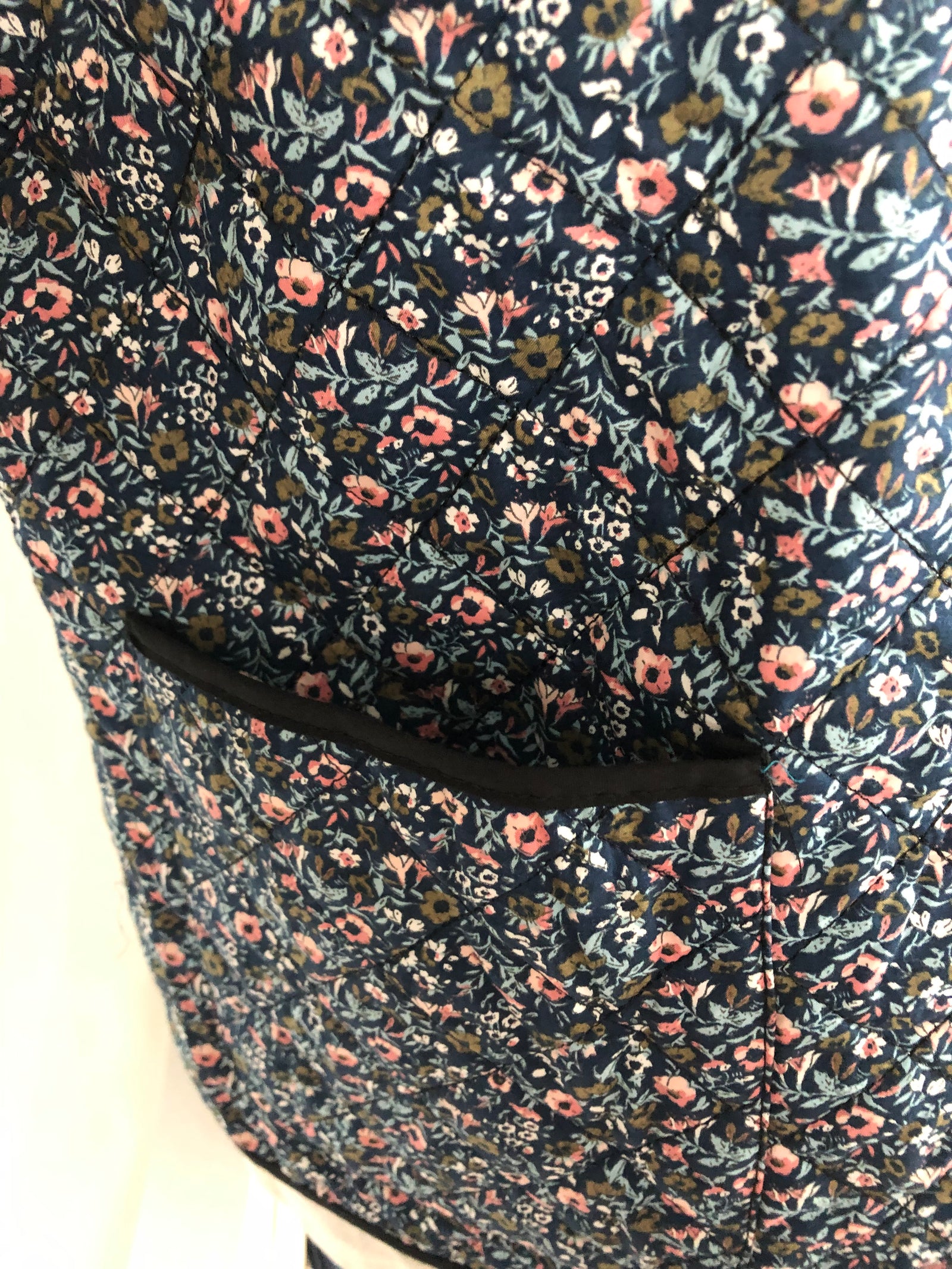 Veste mi-saison motif floral coupe droite Peppercorn