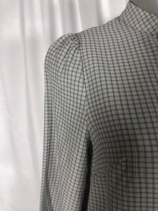 Robe-chemise courte vert pastel 100% coton manches 3/4 Peppercorn
