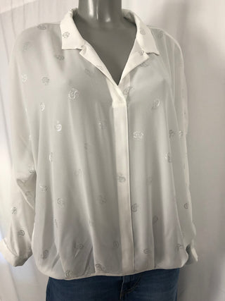 Blouse blanche manches longues coupe ample fluide Deeluxe