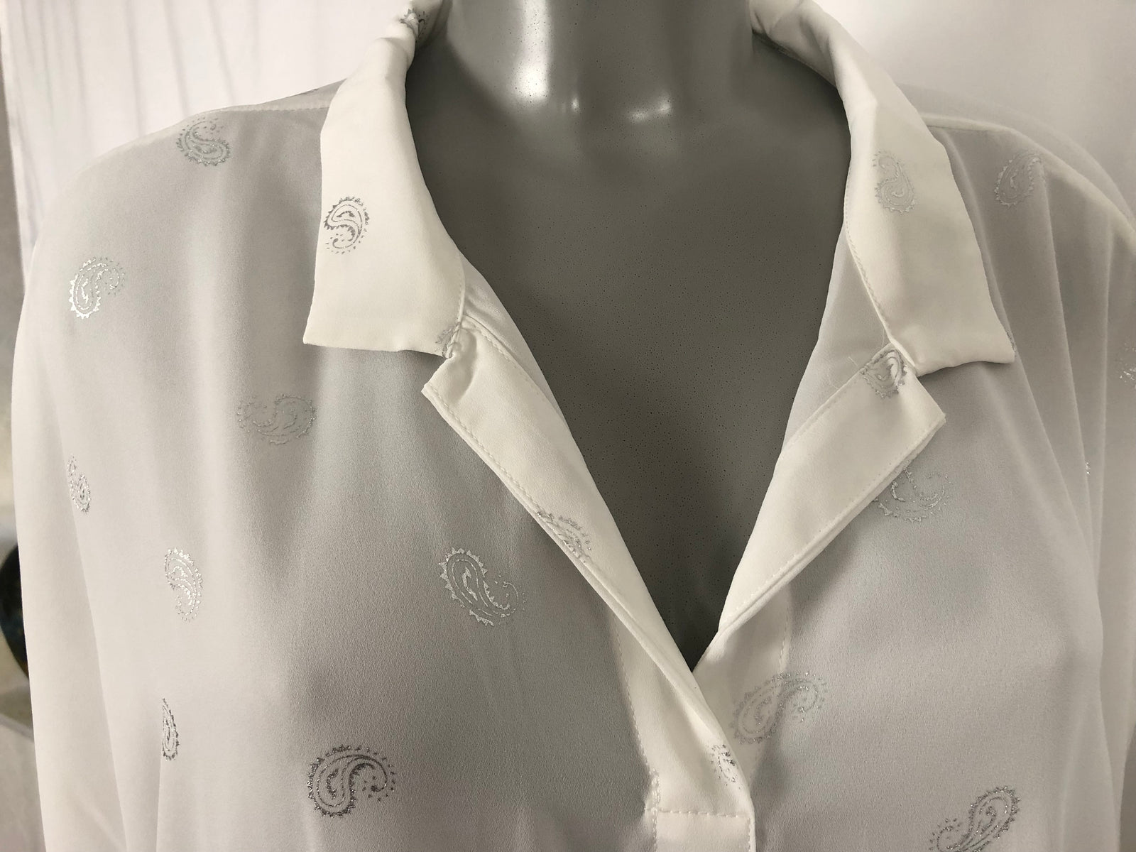 Blouse blanche manches longues coupe ample fluide Deeluxe