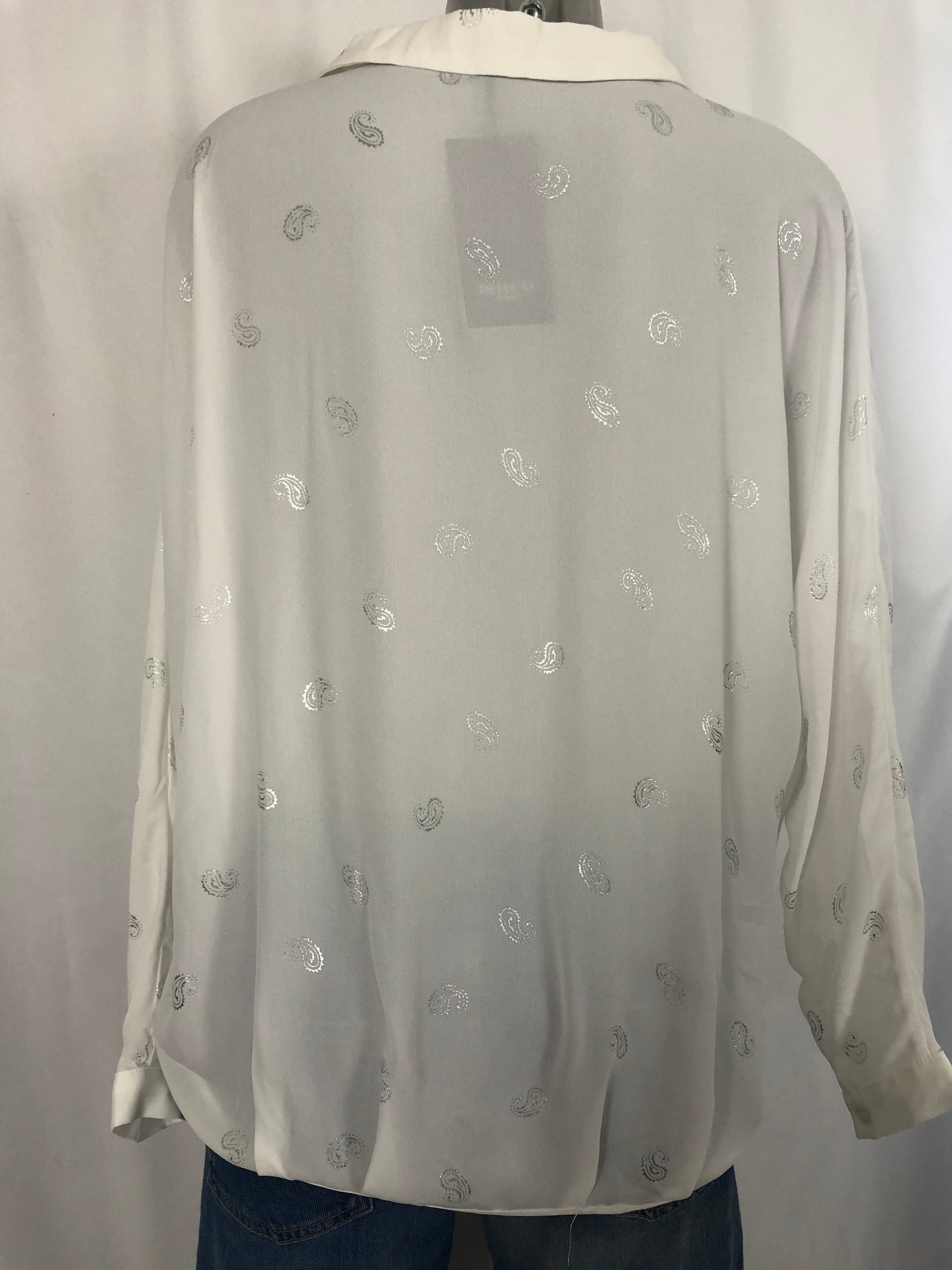 Blouse blanche manches longues coupe ample fluide Deeluxe