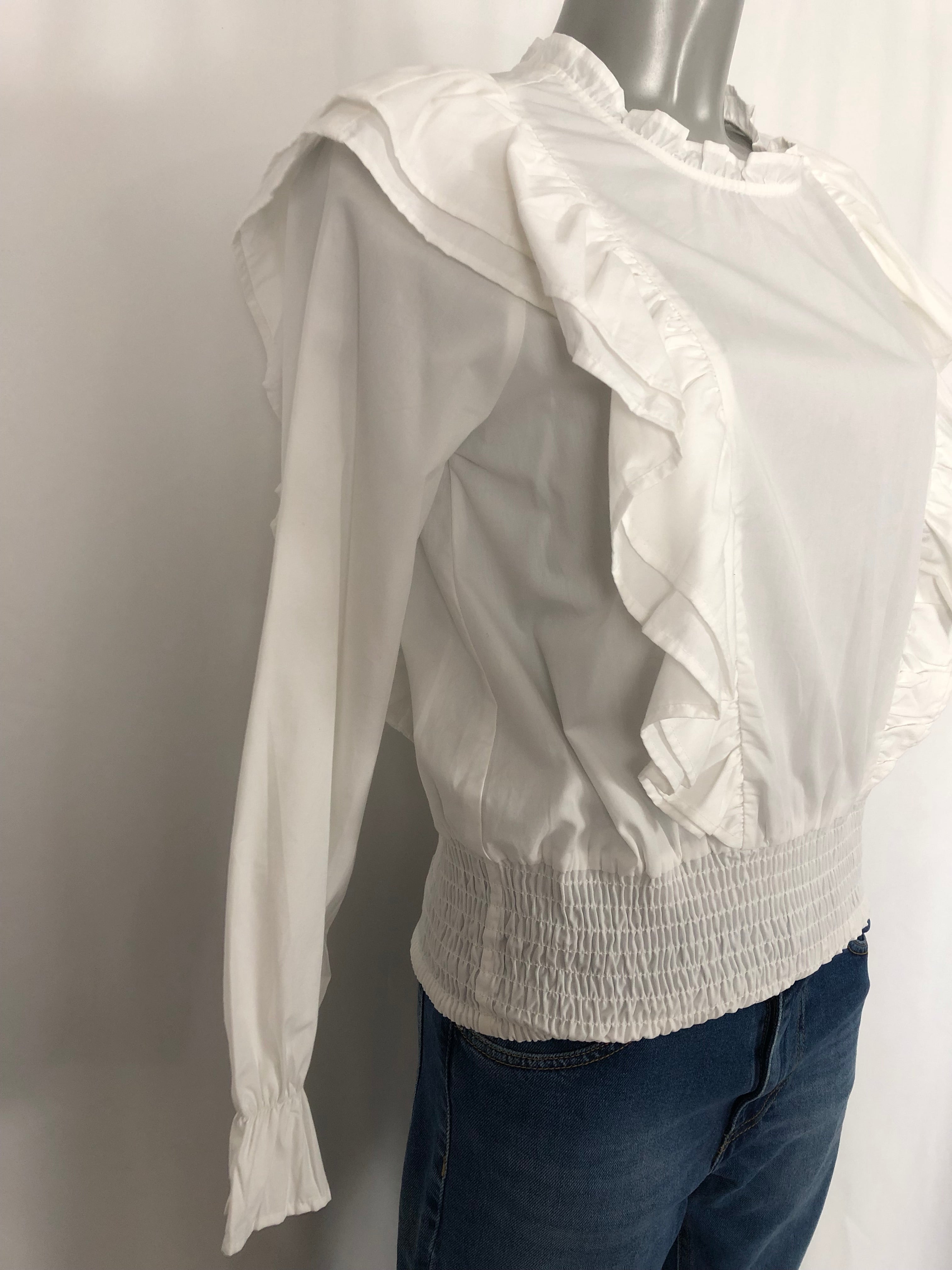 Blouse blanche 100 coton manches online longues