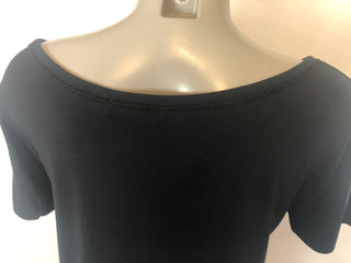 T-shirt noir fluide  manches courtes coupe droite Deeluxe