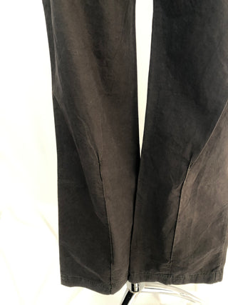 Pantalon marron toile légère coupe droite 100% coton Paul David Benson