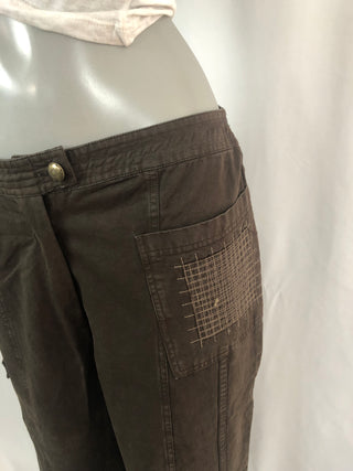 Pantalon marron toile 100% coton coupe droite Figure Libre