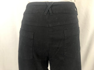 Pantalon coton noir coupe droite tissu Salt § Pepper