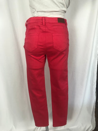 Pantalon rose framboise coupe slim taille mi-haute C'est beau la Vie