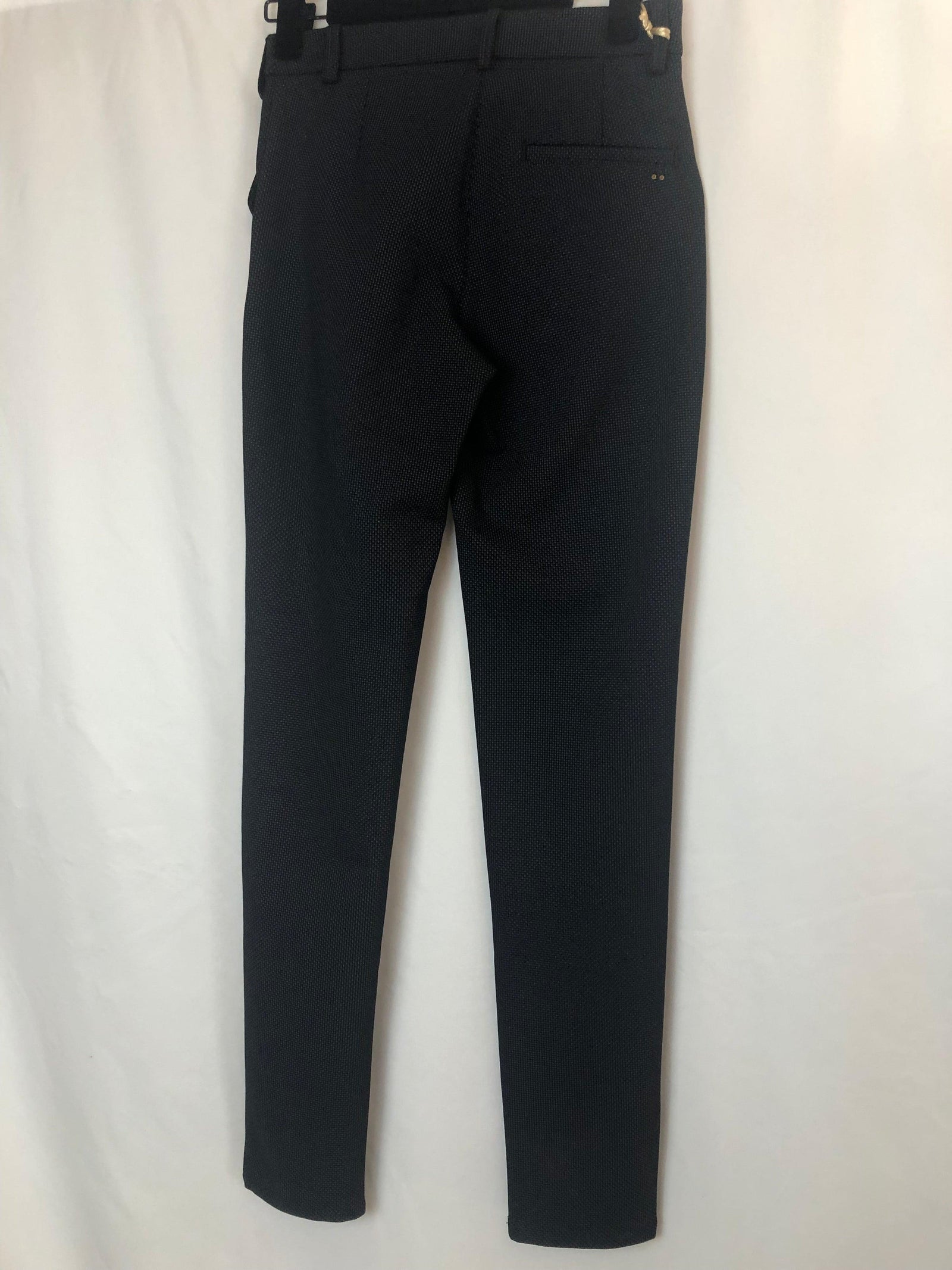 Pantalon de ville slim tissu marine stretch Couturist - Offre-Unique