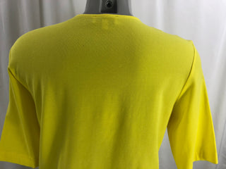 T-shirt jaune citron manches courtes coupe droite Erfo