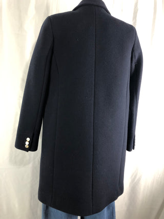 Manteau chaud doublé mi-long coupe droite modèle Mozart Jane Blue