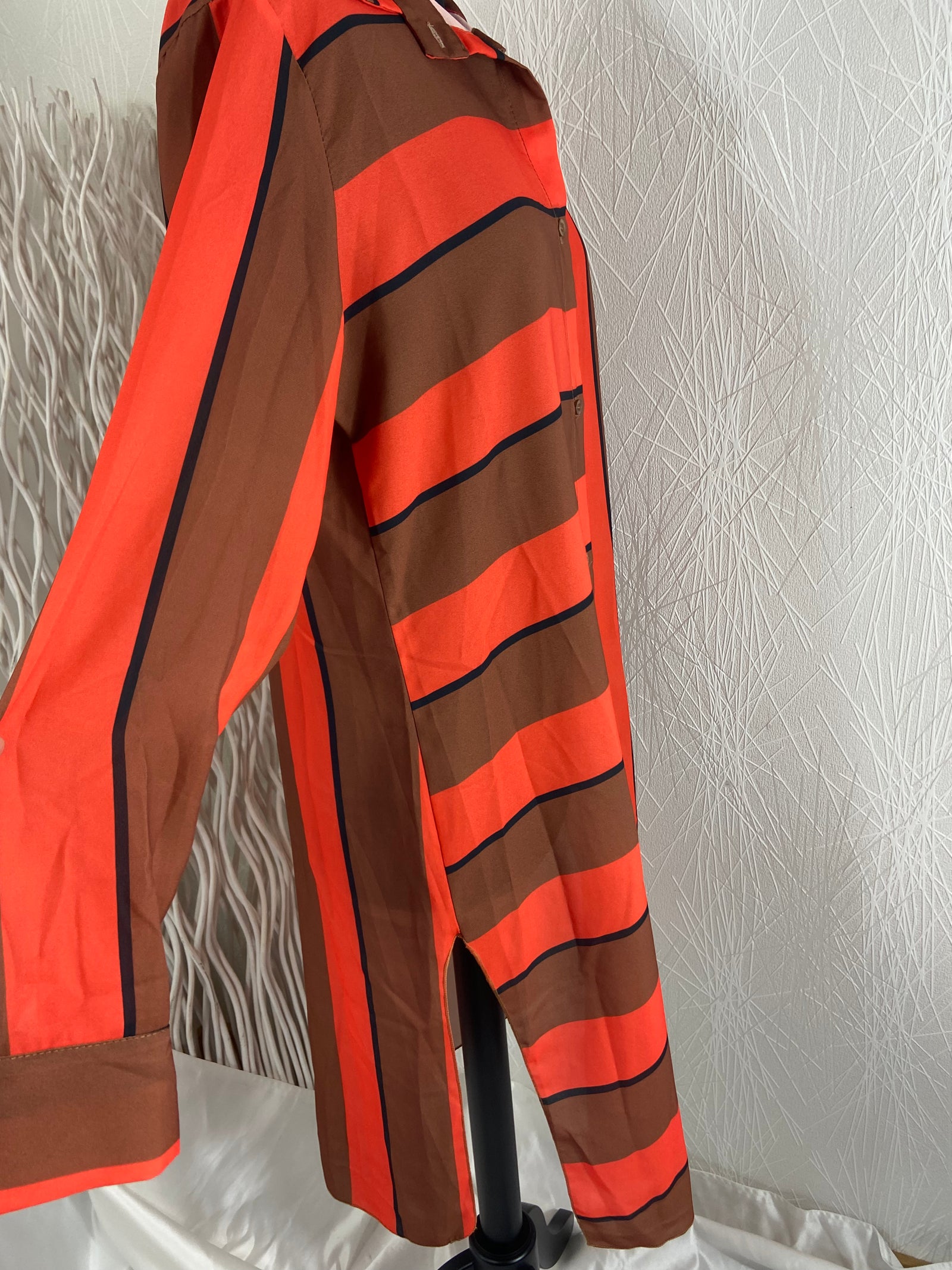 Blouse ample longue fendue orange Miss Miss - Offre-Unique