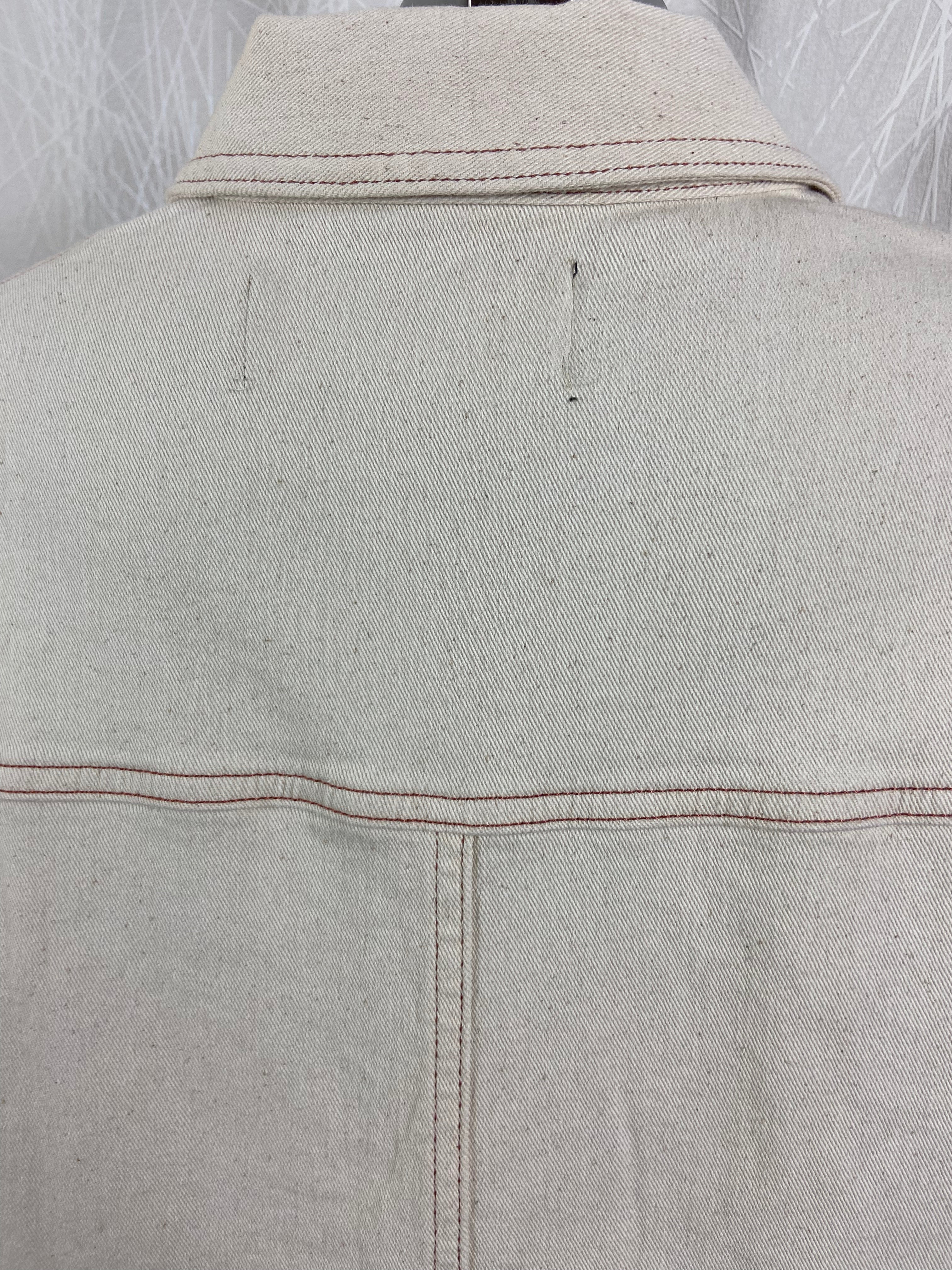 Veste boutonnée coupe droite coton beige Vero Moda