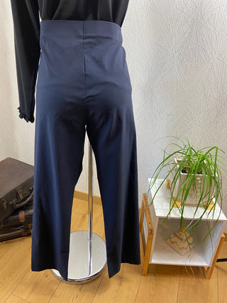 Pantalon bleu marine coupe droite confortable élastique stretch Lili La Tigresse