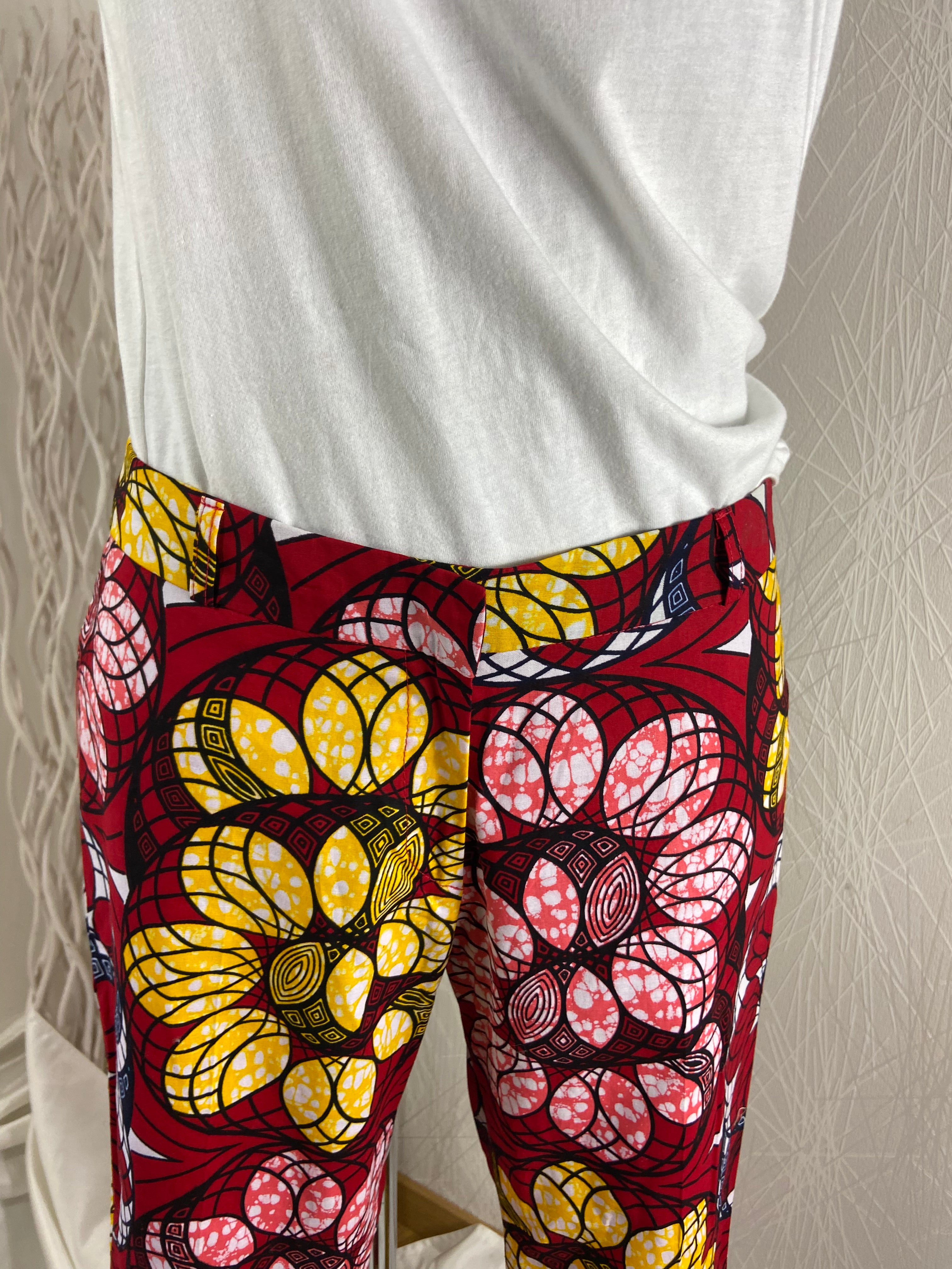 Pantalon léger fleuri 100% coton Diab’Less - Offre-Unique