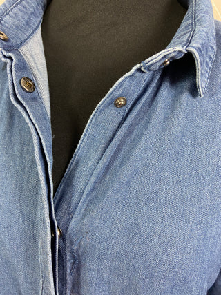 Robe en jeans souple manches courtes bouffantes Véro Moda