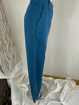 Pantalon bleu 100% coton coupe droite modèle Saul Lab Dip