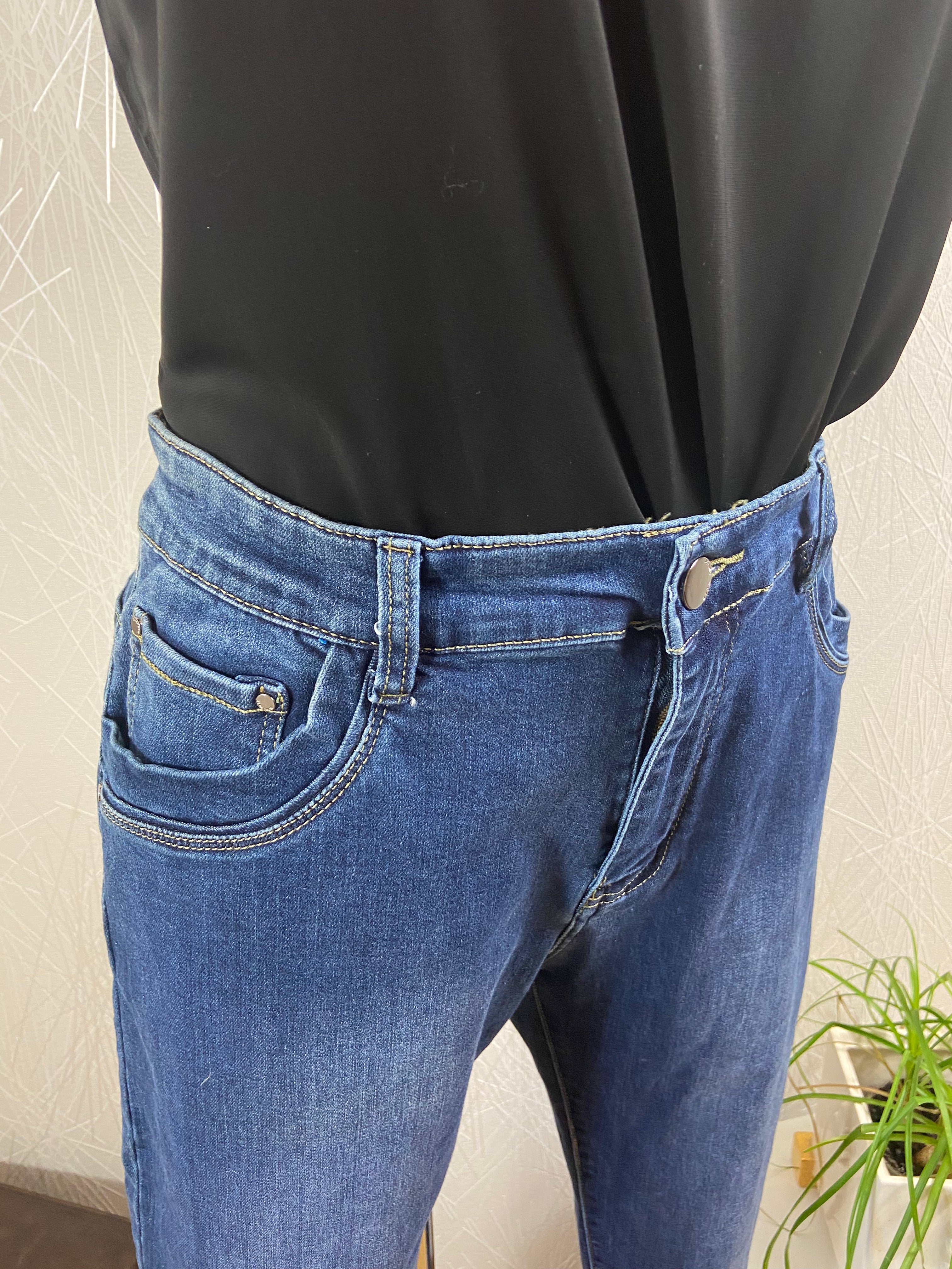 Jeans bleu denim coupe droite Lili La Tigresse