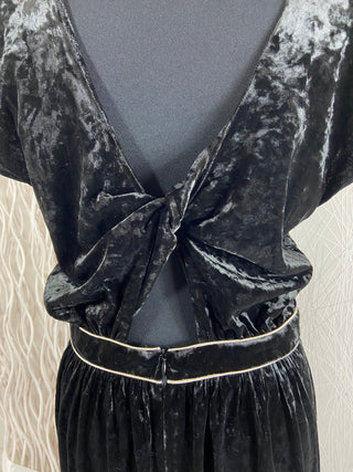 Robe courte velours lisse modèle Maeva Opullence