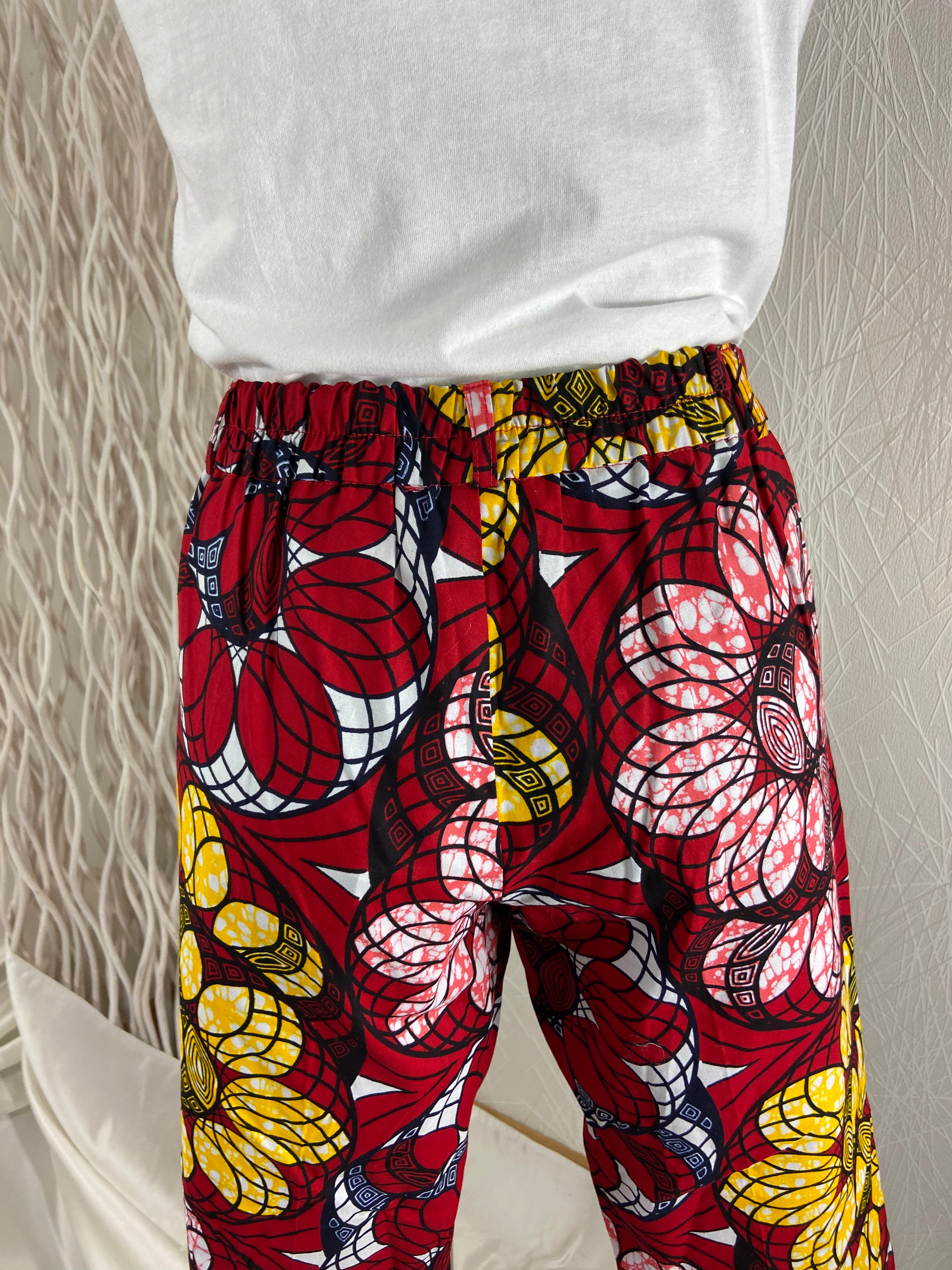 Pantalon léger fleuri 100% coton Diab’Less - Offre-Unique