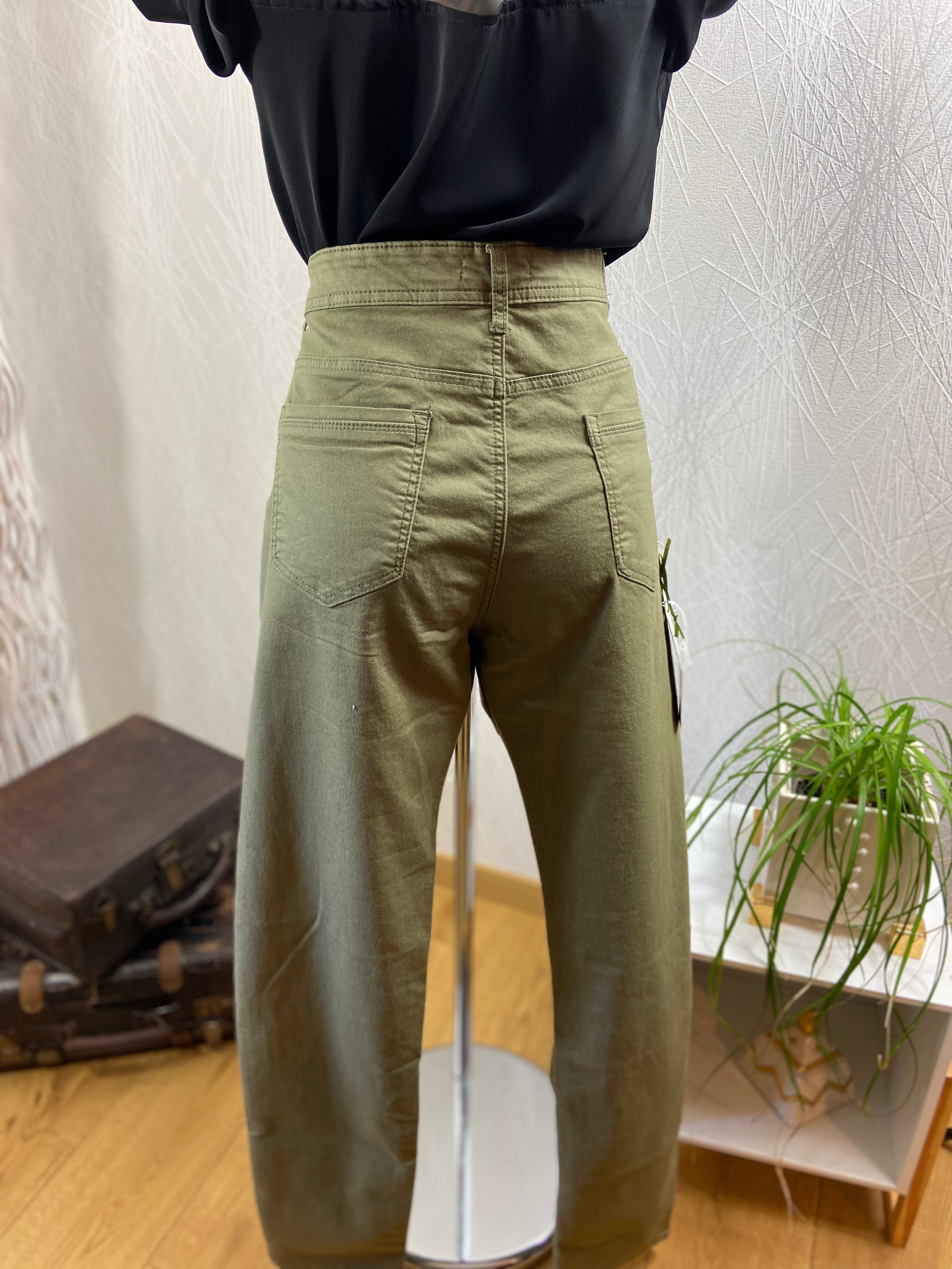 Pantalon stretch en toile coupe droite Big Spade - Offre-Unique