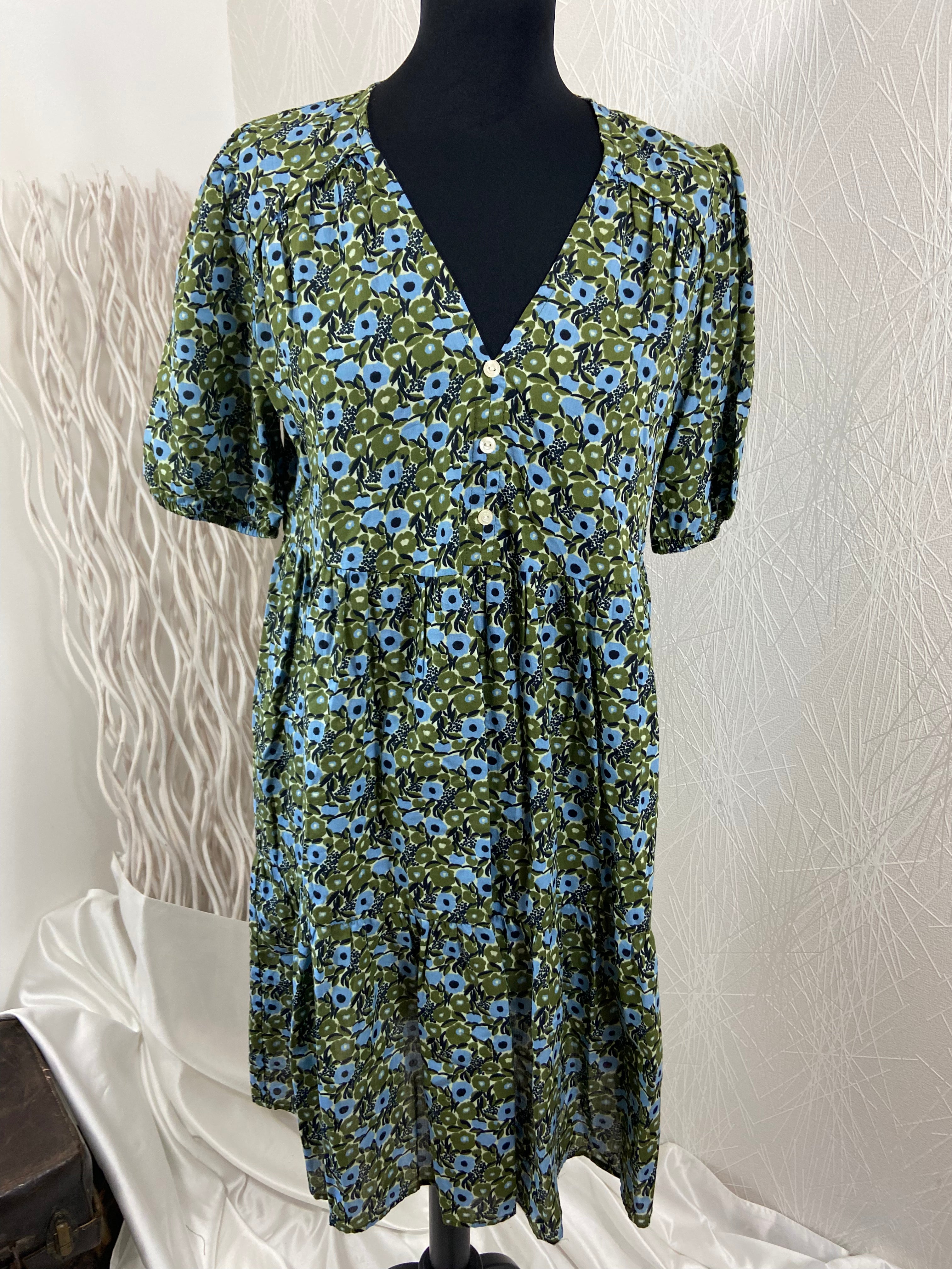 Robe courte légère fleurie coton An’ge