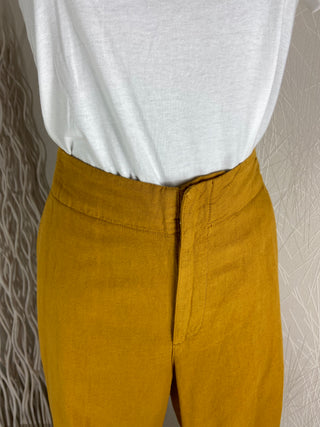 Pantalon lin coton coupe droite ample souple modèle Paradis Lab Dip