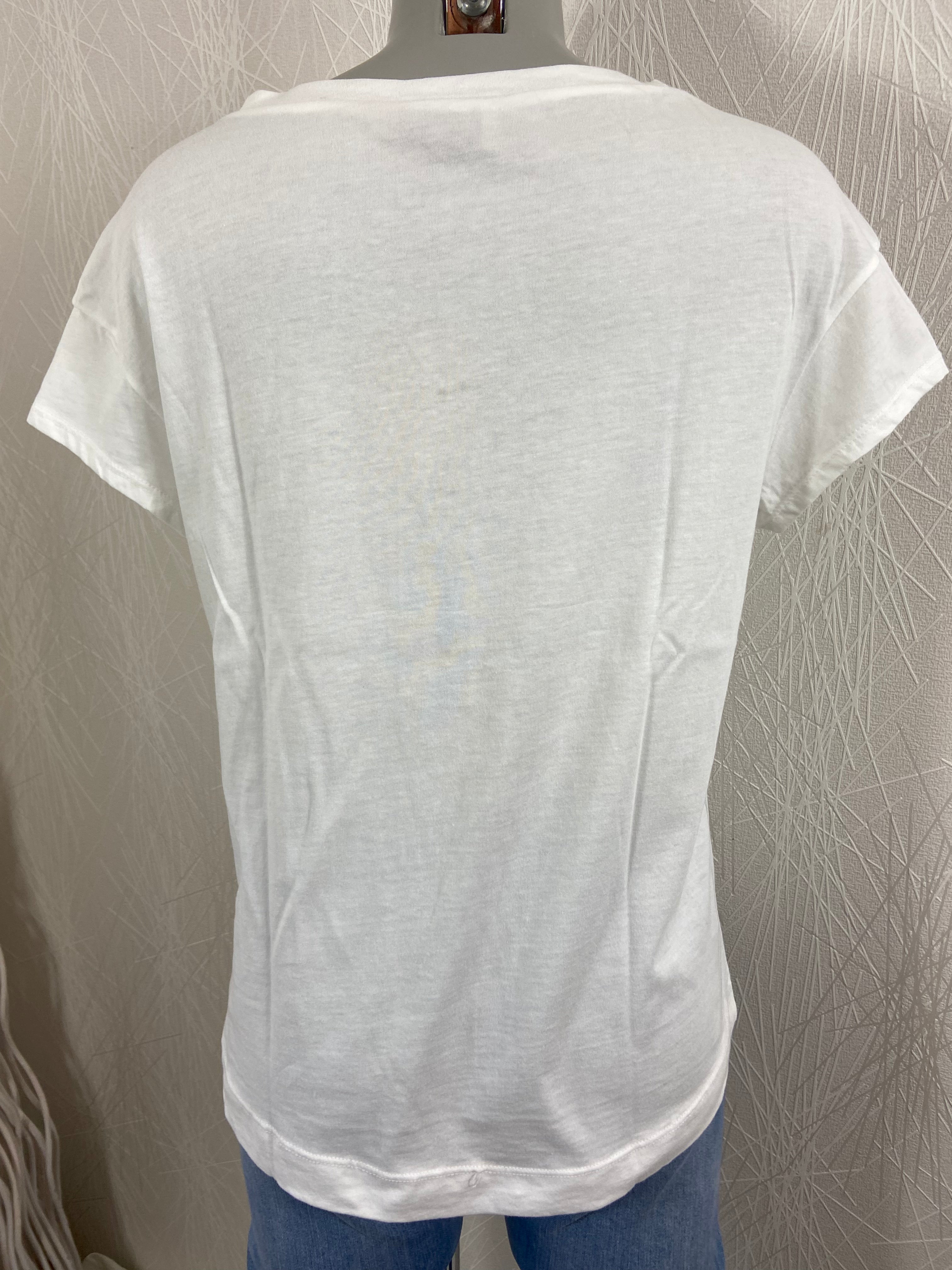 T-shirt coton blanc je t'interdis de m'oublier Johanna - Offre-Unique