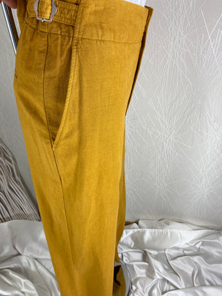 Pantalon lin coton coupe droite ample souple modèle Paradis Lab Dip