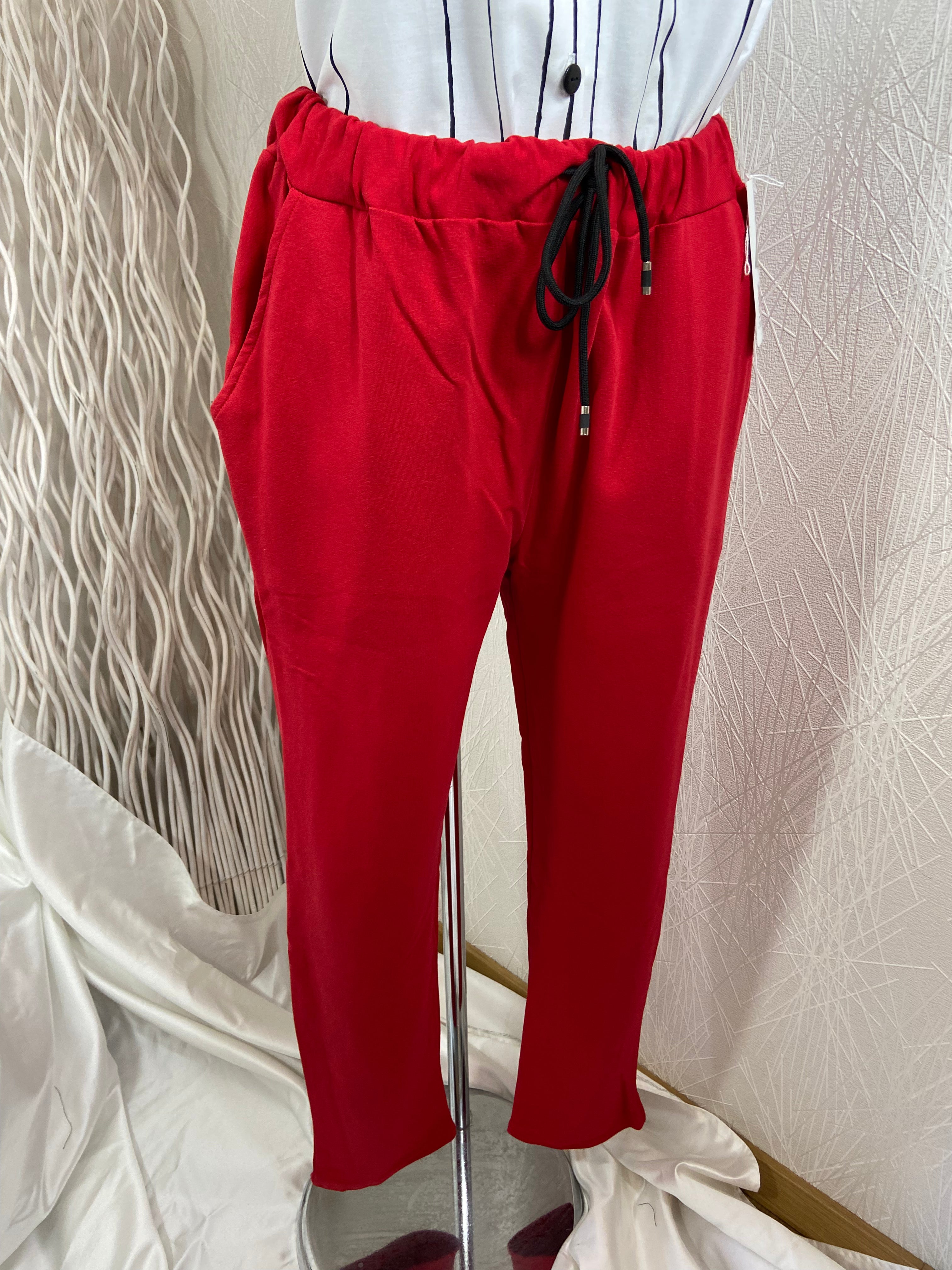 Pantalon détente rouge 100% coton Fashion - Taille Unique - Offre-Unique