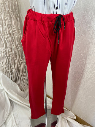 Pantalon détente rouge 100% coton Fashion - Taille Unique
