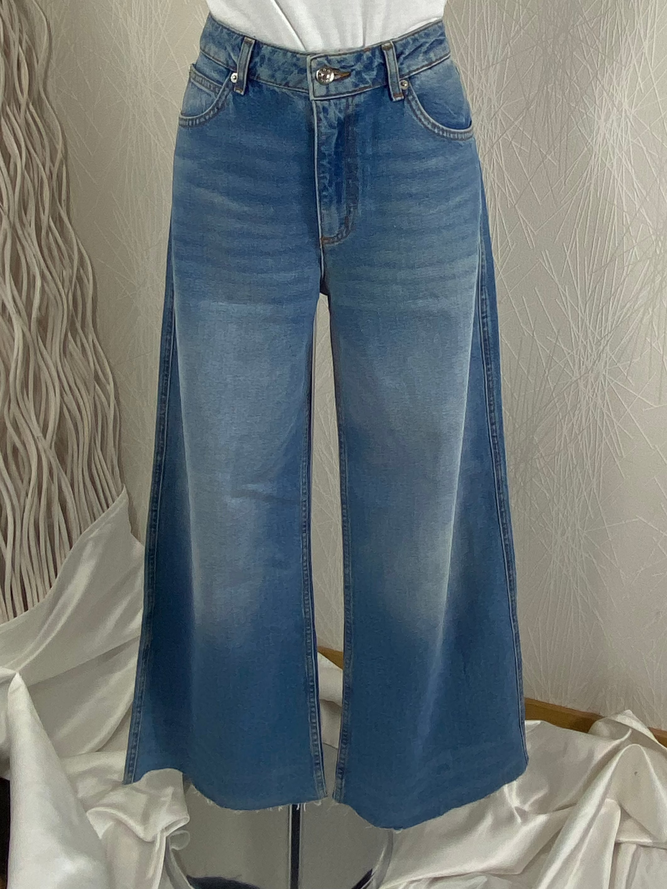 Jeans flare taille haute modèle Rosy NVY