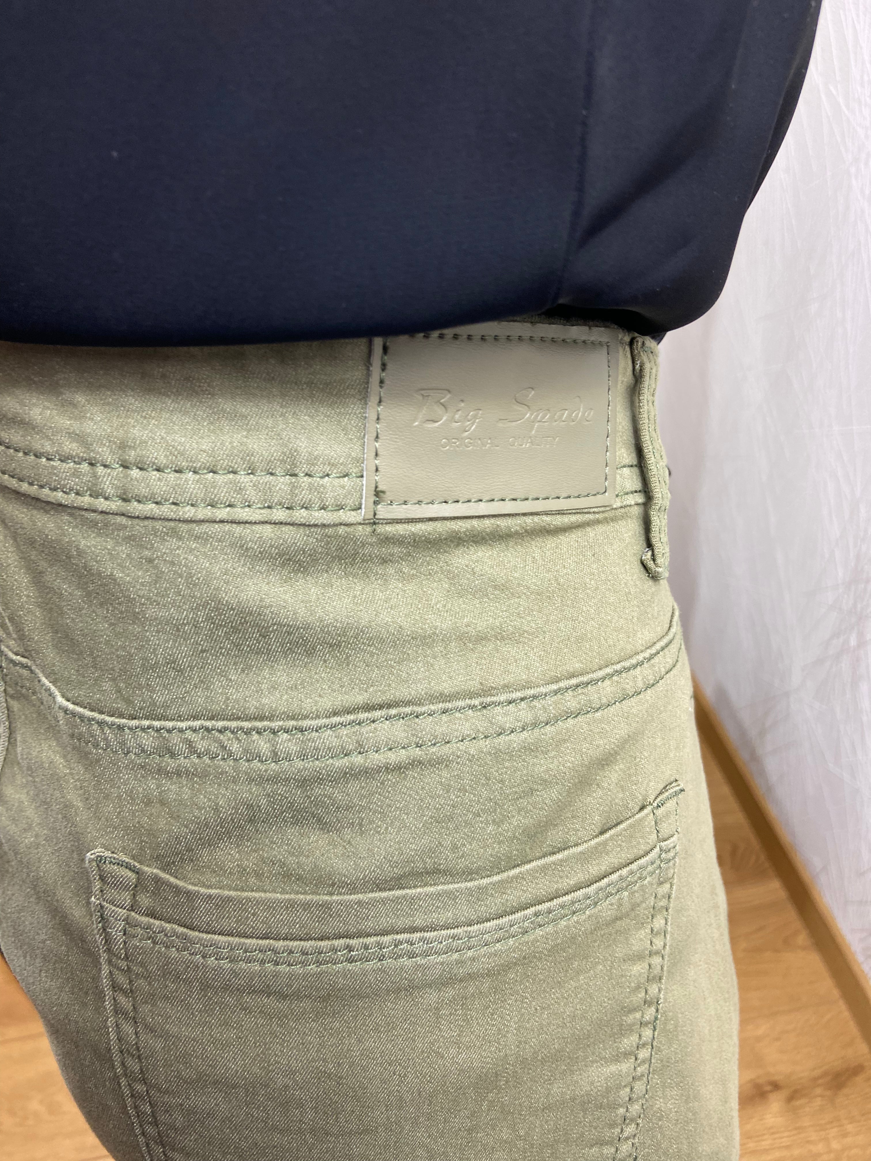 Pantalon stretch en toile coupe droite Big Spade - Offre-Unique
