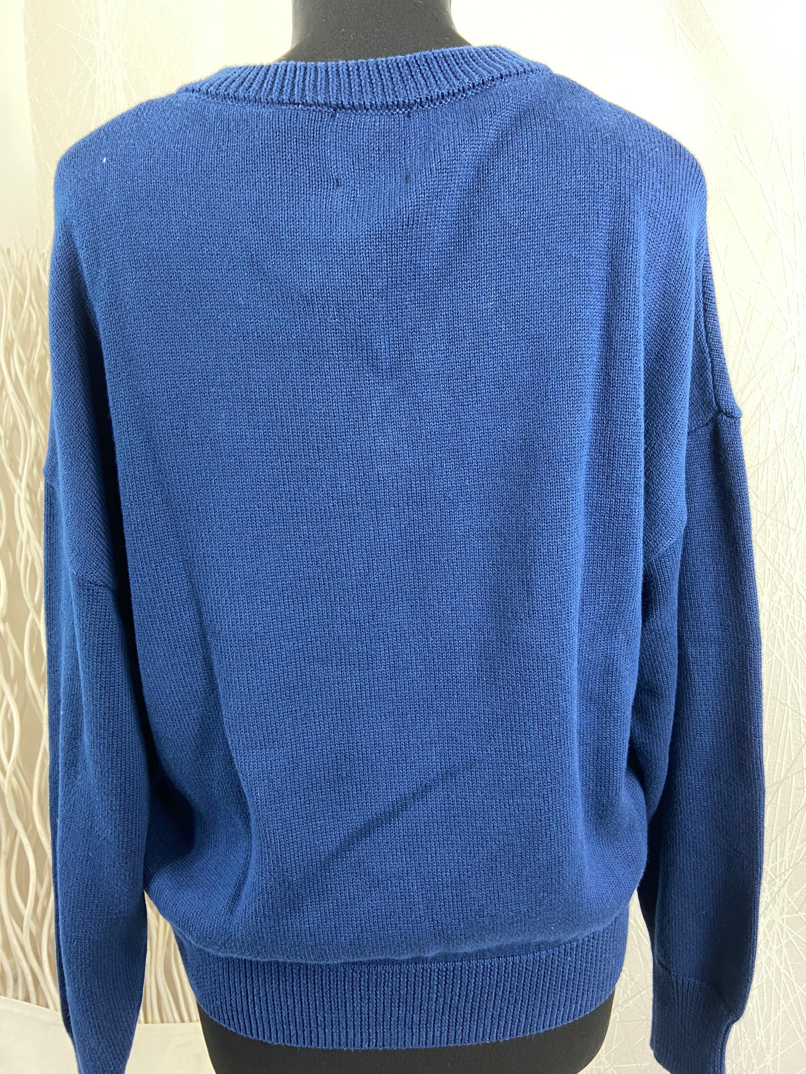 Pull-over en coton bleu marine Amour Fou Jane Blue