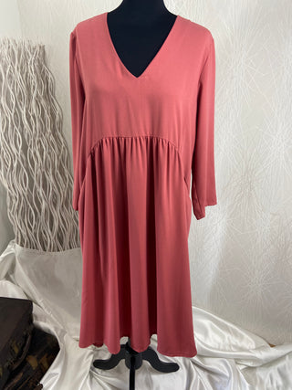 Robe ample manches 3/4 rose Janis John - Taille Unique