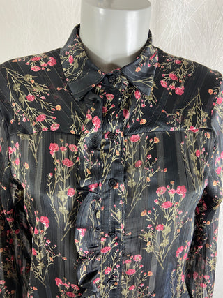 Chemisier transparent fleuri 2025