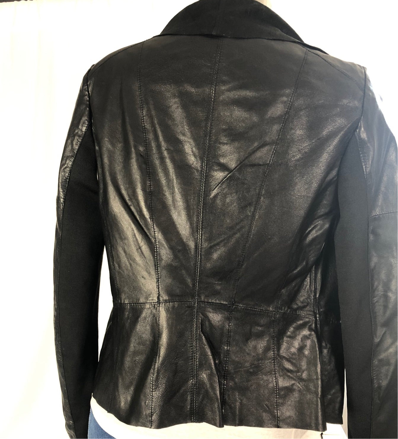 Veste blazer en cuir coupe ample Gipsy