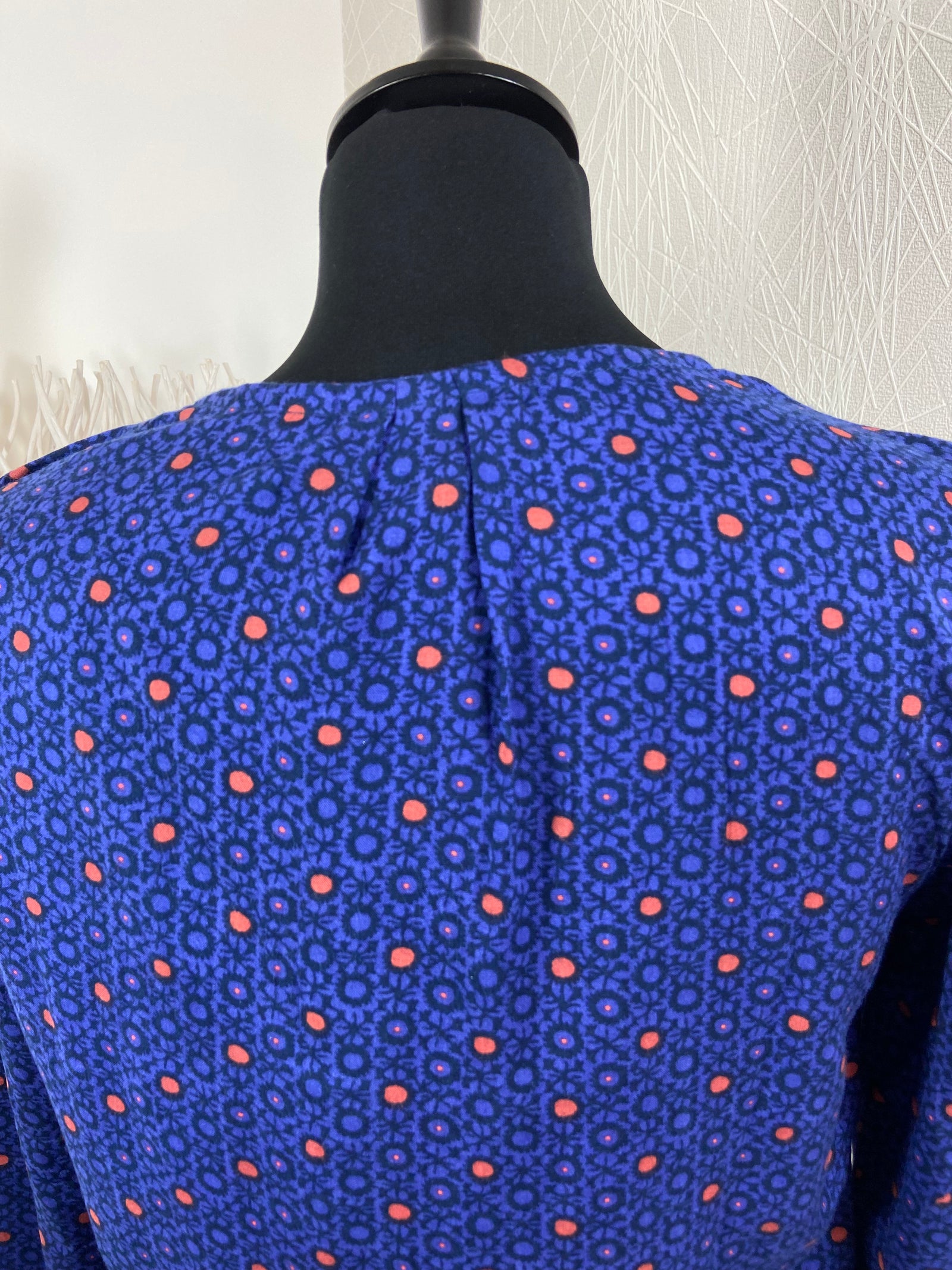 Blouse bleue à motifs manches longues La Fiancée du Mekong