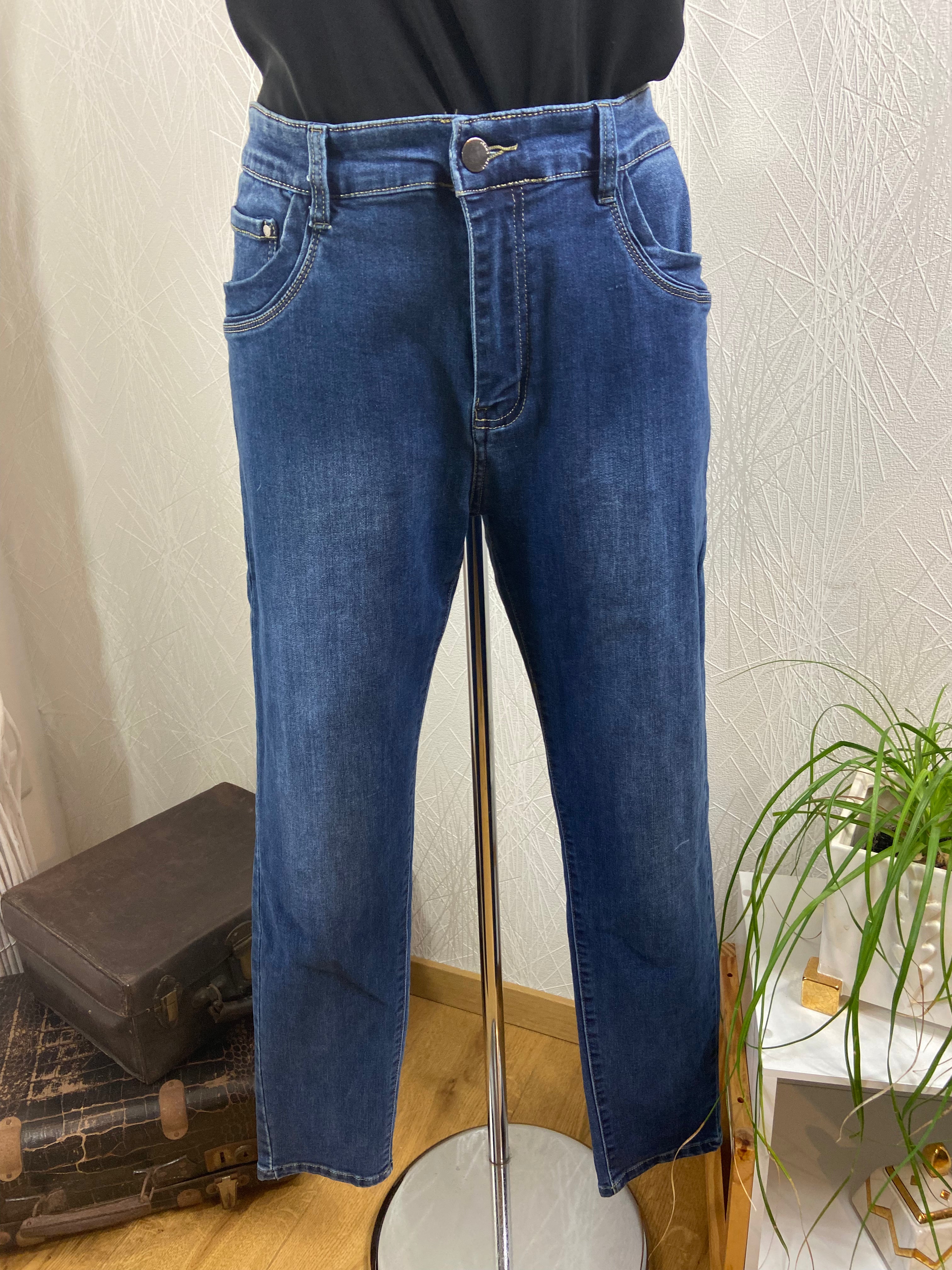 Jeans bleu denim coupe droite Lili La Tigresse