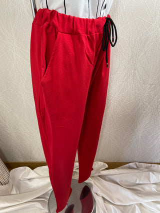 Pantalon détente rouge 100% coton Fashion - Taille Unique