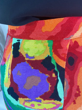 Jupe multicolore à volants de créateur Tabala Paris