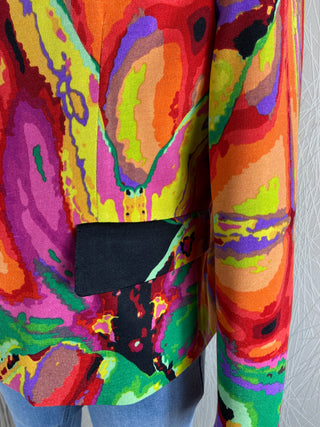 Veste de créateur multicolore doublée haut de gamme luxe Tabala Paris