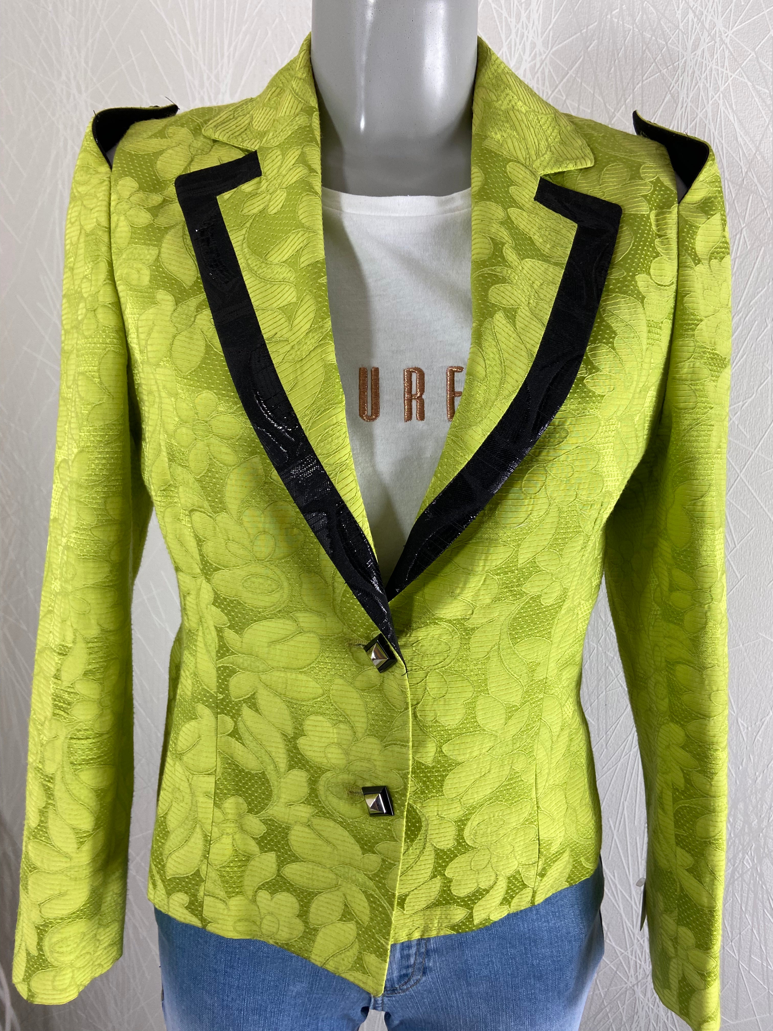 Originale veste vert vif de créateur Tabala Paris - Offre-Unique